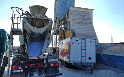 Ohřev vody pro betonárny